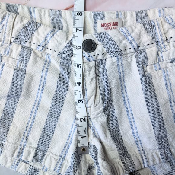 Mossimo Blue Striped Low Rise Short Shorts - Picture 5 of 6